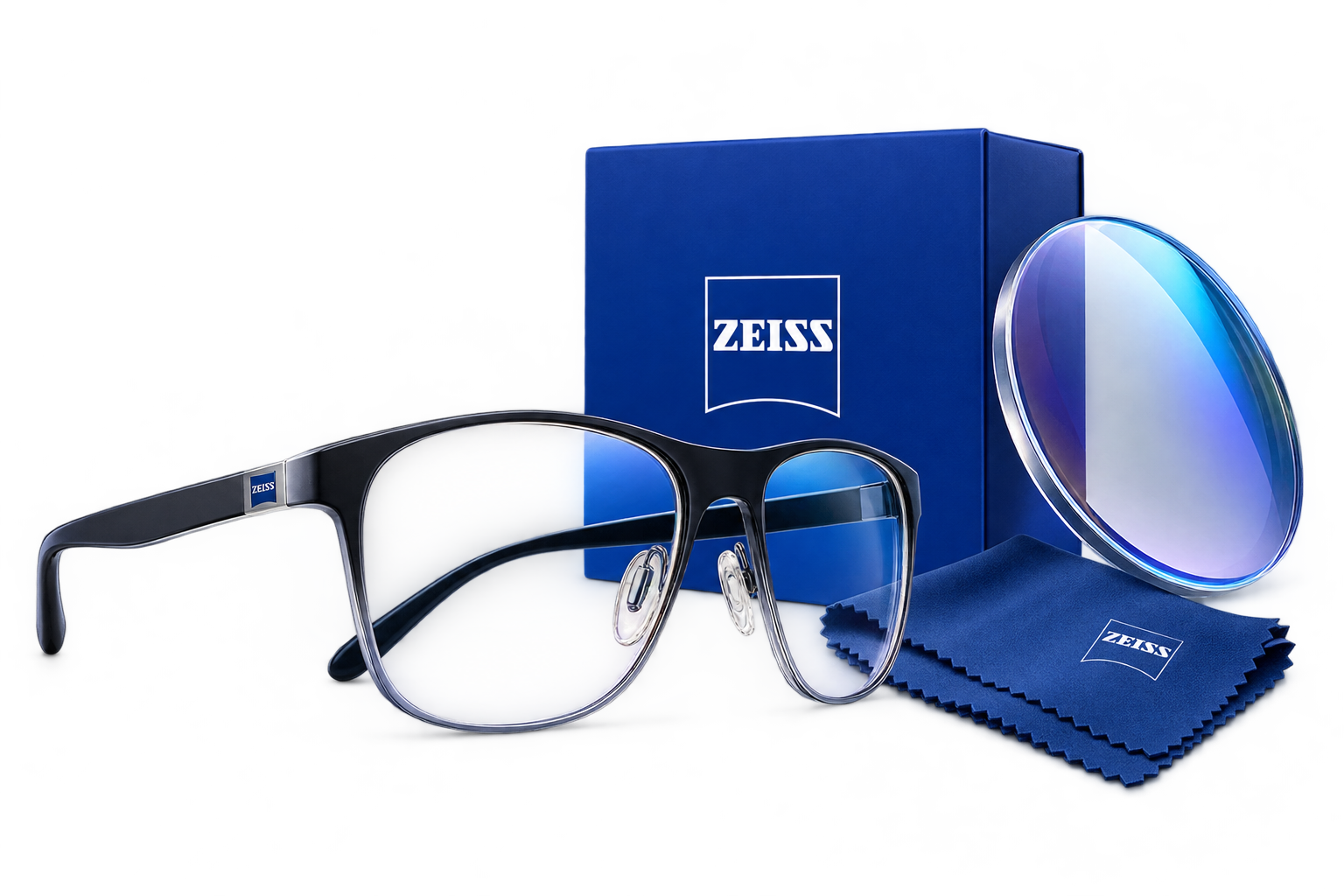 Zeiss optical lenses, eyewear and lens display